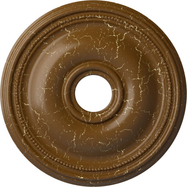 Ekena Millwork Bradford Medallion (Canopies up to 4 3/8"), 18 1/8"OD x 3 3/4"ID x 1 1/8"P, Smokey Topaz Crackle CM18BRSTC - main